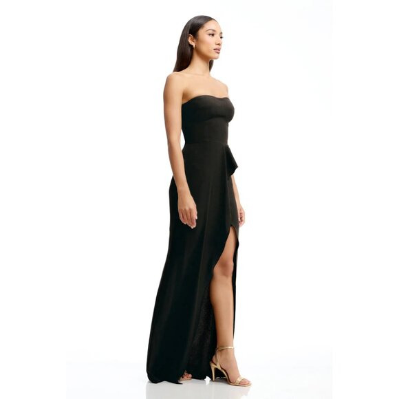 DRESS THE POPULATION Kai Strapless Gown in Black Size Large - Picture 10 of 11